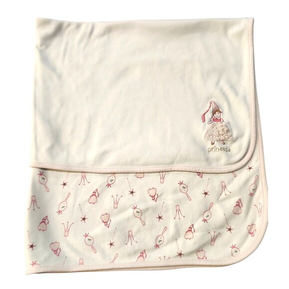 Vintage Gymboree 2004 PRINCESS Baby Blanket 100% Cotton  *Read flaws - Picture 1 of 15